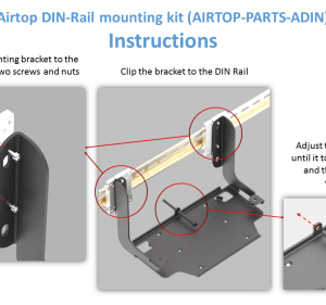 Airtop DIN-skinne beslag til Airtop Wall Mount bracket - CompuLab Nordic